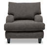 Nofia Chenille Chair - Charcoal 