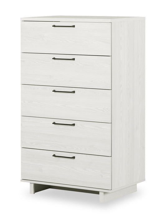 Everley Five-Piece Twin Bedroom Package - White