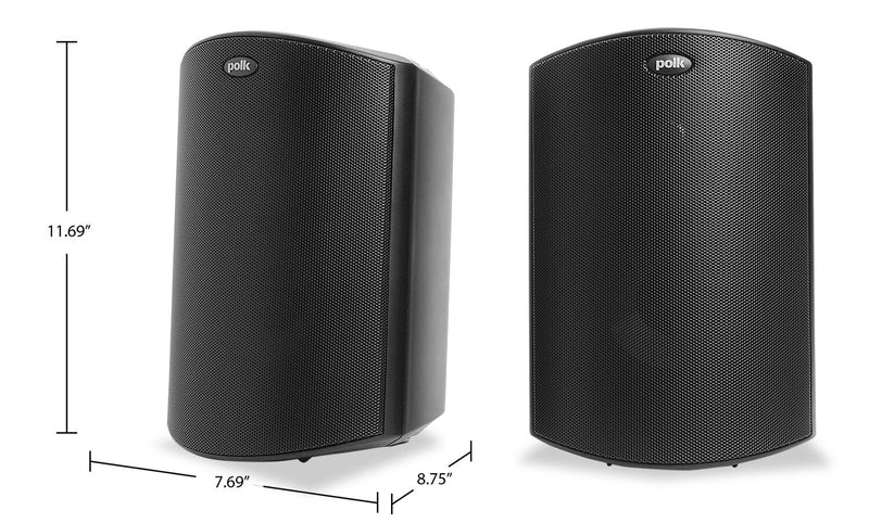 Polk Audio Atrium 6 Black Outdoor Speakers with 5.25\" Drivers - AM6085  