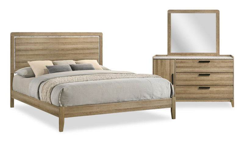 Sable 5-Piece Bedroom Set - Light Brown