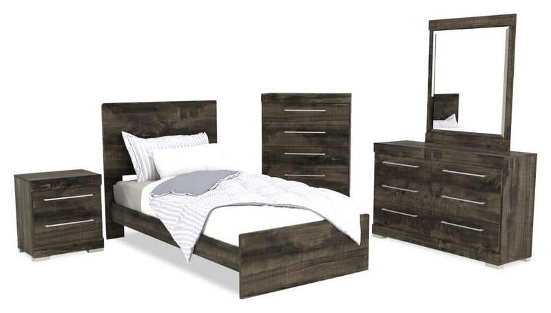Riley Twin Bed - Grey