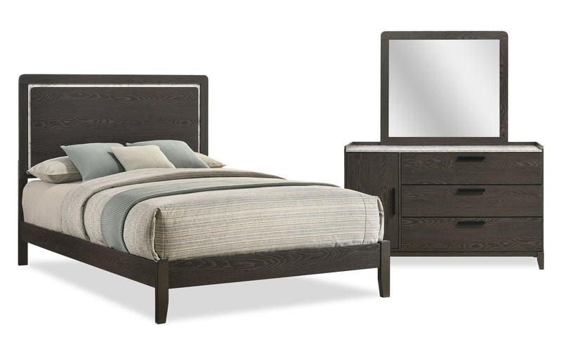 Sable 5-Piece Queen Bedroom Set - Dark Grey
