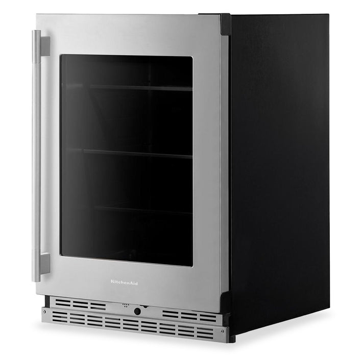 KitchenAid 24\" Undercounter Refrigerator with Metallic Accents – PrintShield Stainless - KURL524SPS
