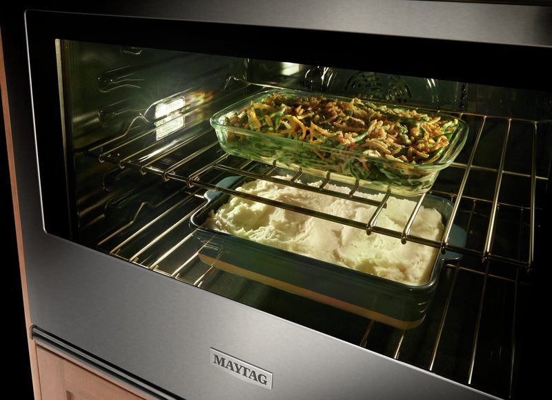 Maytag 30\" 10 Cu. Ft. Electric Double Wall Oven with True Convection - Fingerprint Resistant Stainle… 