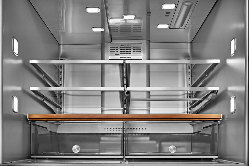 KitchenAid 26 Cu. Ft. 4-Door Refrigerator with FreshChill™ Drawer - KRMF536RPS