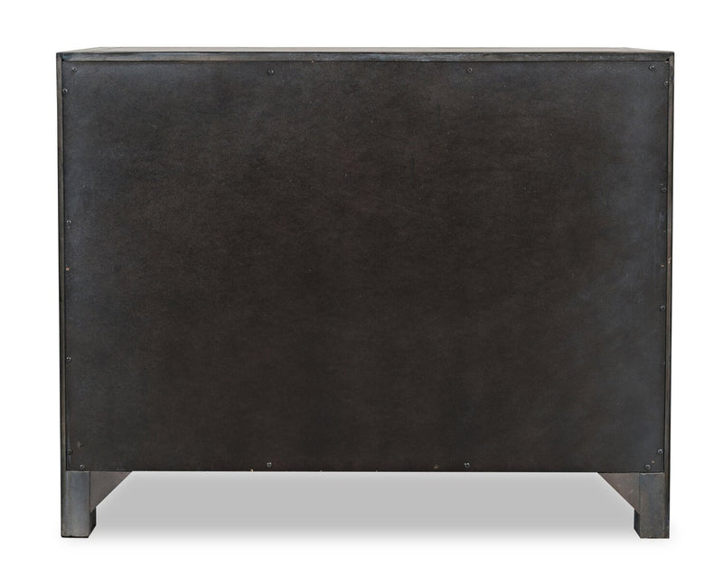 Keena Solid Wood Accent Cabinet - Grey
