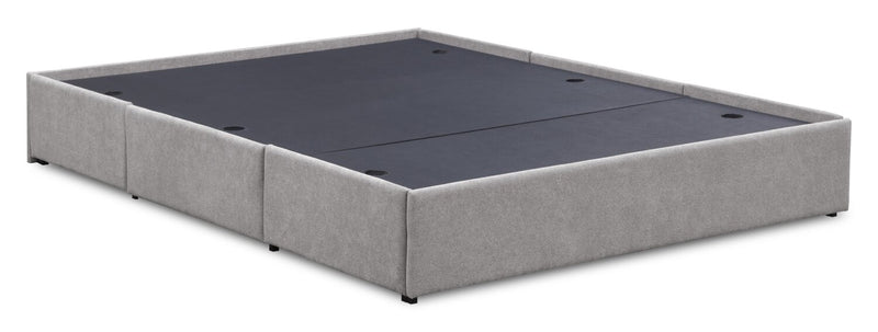 Amos Grey Upholstered Storage Bed with Tufted Headboard - Full