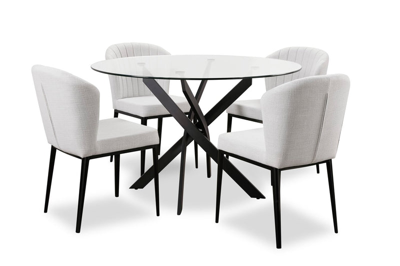 Zoe 5-Piece Dining Package - Grey