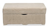 Made in Canada Lennox 40\" Chenille Fabric Storage Ottoman - Taupe