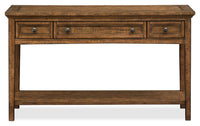 Hanson 50” Traditional Pine Sofa Table with Storage - Toasted Nutmeg 
