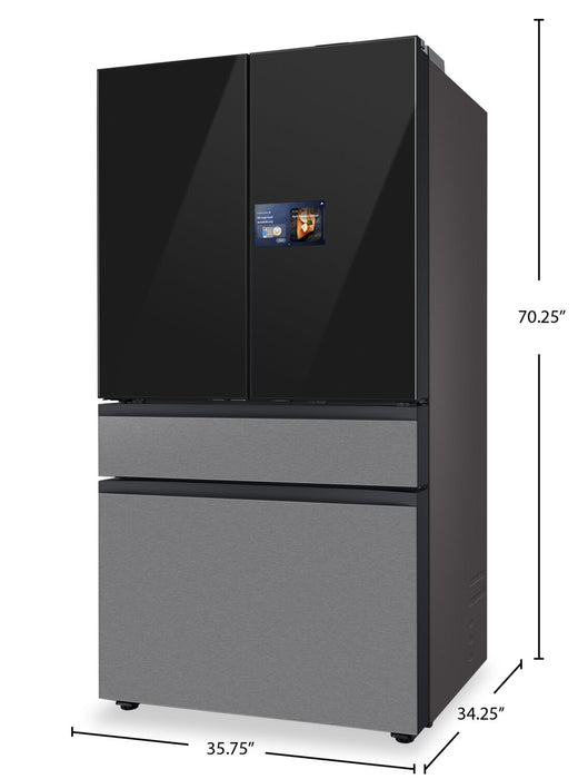 Samsung 36\" 29 Cu. Ft. Bespoke French-Door Refrigerator with AI Home Screen - RF90F29BECRAA