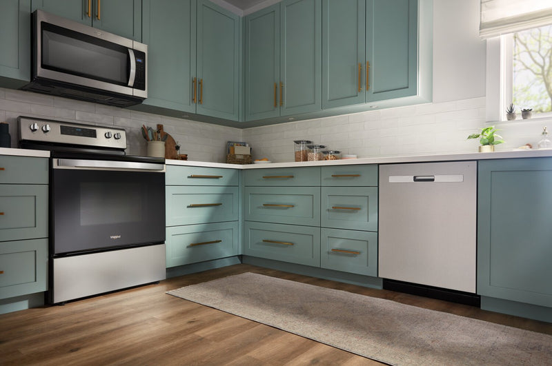 Whirlpool 24\" 51 dBA Built-In Top-Control Dishwasher with Third Rack - Fingerprint Resistant Stainle… 
