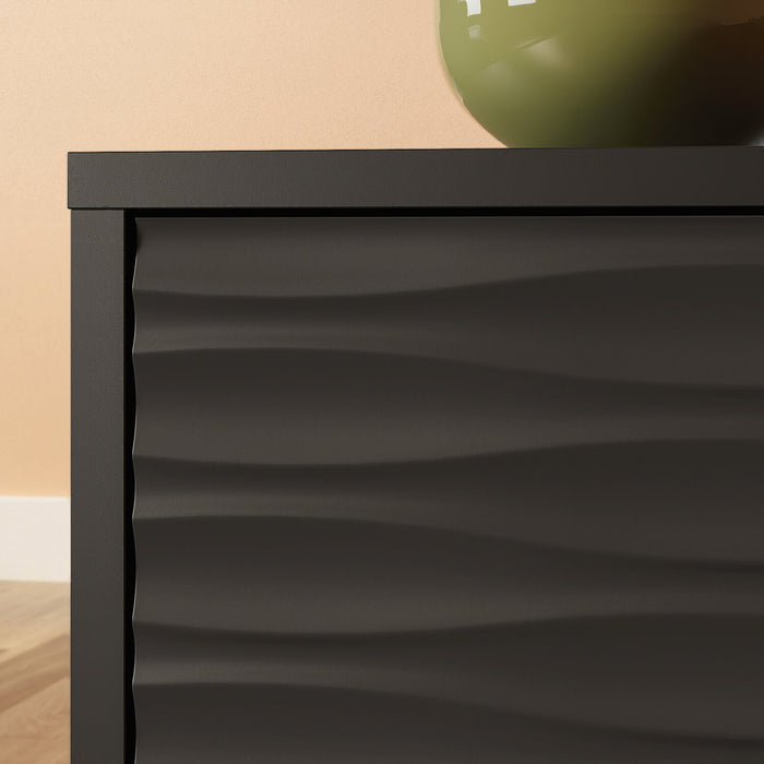 Reese 24” Modern 2-Drawer Lateral Filing Cabinet - Black
