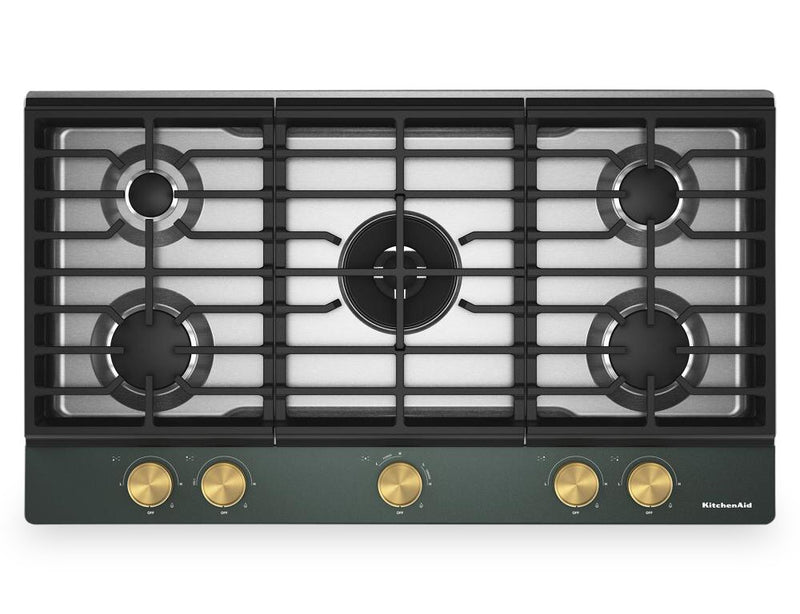 KitchenAid Gas-on-Metal Cooktop with Integrated Wok Grate – Juniper - KCGK736SJP