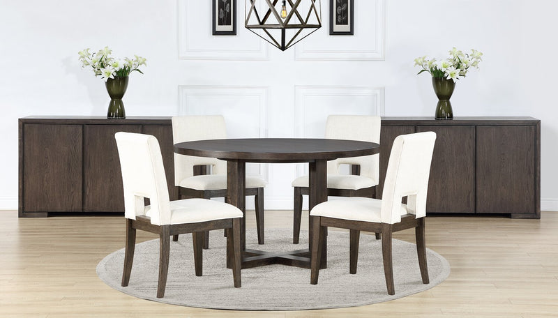 Zelda 5-Piece Round Dining Set - White