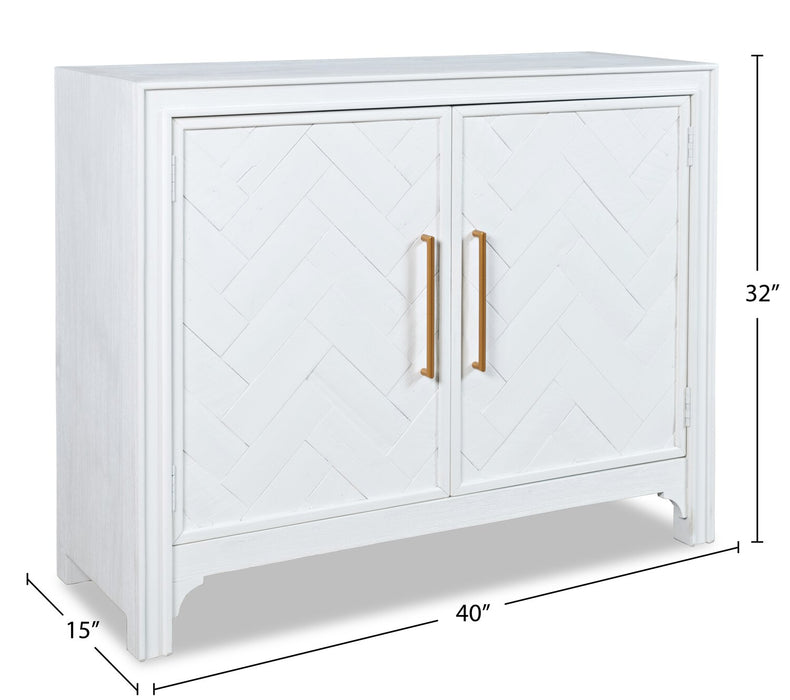 Keena Solid Wood Accent Cabinet - White