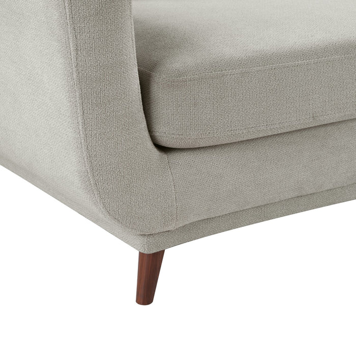 Cosmo 34\" Fabric Chair with Tufted Back Cushion - Grey