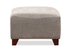 Zello 22\" Linen-Look Fabric Ottoman - Linen