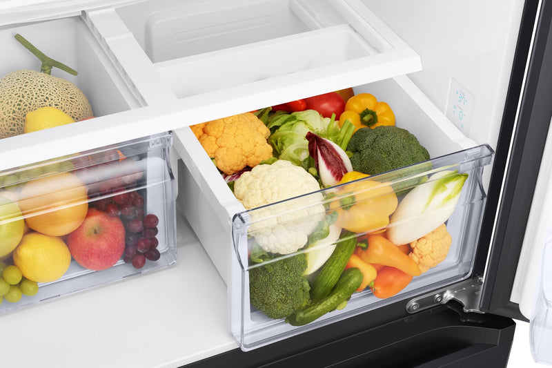 Samsung 33\" 17.5 Cu. Ft. Counter-Depth French-Door Refrigerator - Black Caviar Matt - RF18A5101MT/AA