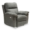 Canadian Made Oliver 40\" Addison Pewter Grey Chenille Fabric Power Reclining Chair with USB Port