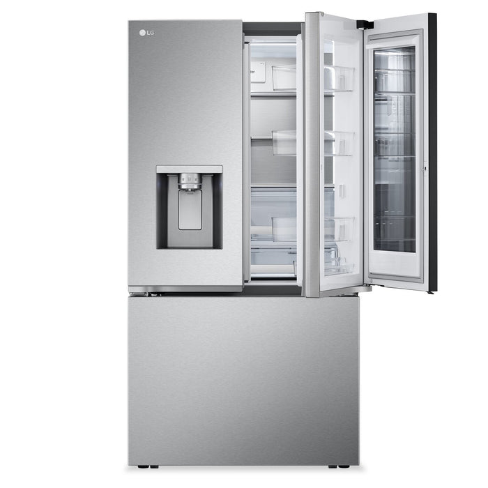 LG 36\" 26 Cu. Ft. French-Door Counter-Depth MAX™ Refrigerator - Smudge Proof Stainless Steel - LRYKC… 
