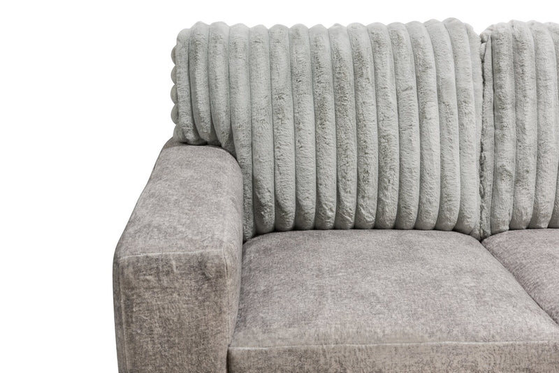 Koda Chenille Loveseat - Plush Paloma