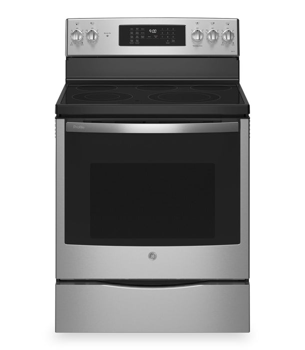 GE 30\" Smart Electric Range - Fingerprint Resistant Stainless Steel - PCB900YVFS