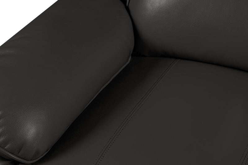Chandler 60\" Leather-Look Fabric Power Reclining Loveseat - Grey 