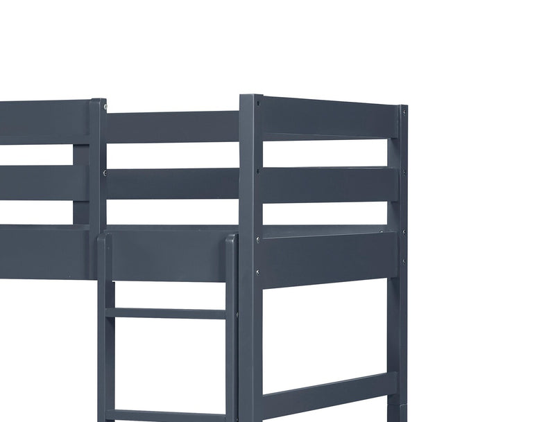 Quinn Twin/Full Bunk Bed – Blue