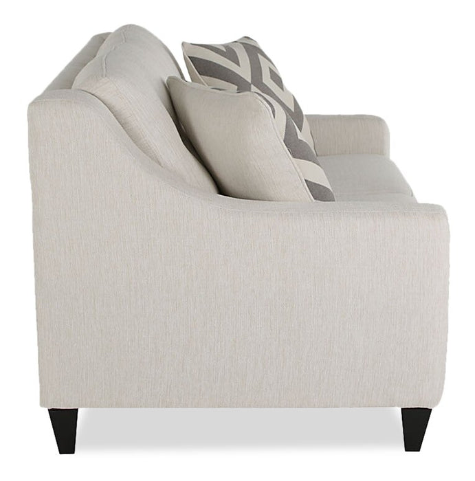 Kylie Linen-Look Fabric Loveseat - Zeus Pearl  