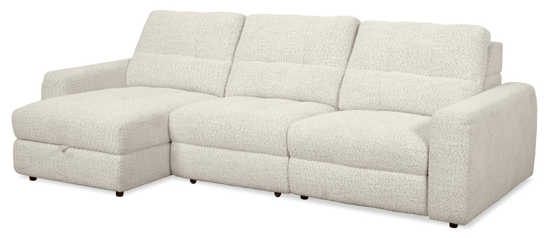 Scott Living Elevate Modular 3-Piece Left-Facing Chenille Fabric Power Sliding Sectional – Beige