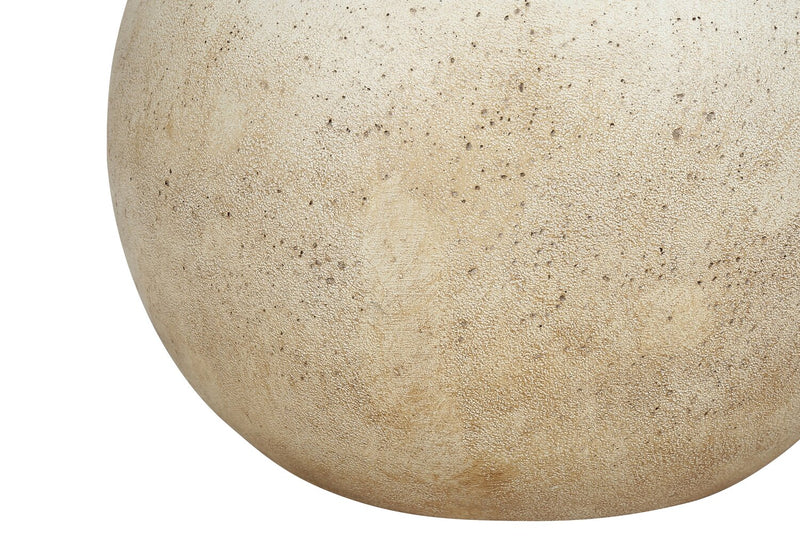 20\" Beige Concrete Table Lamp with Linen Shade