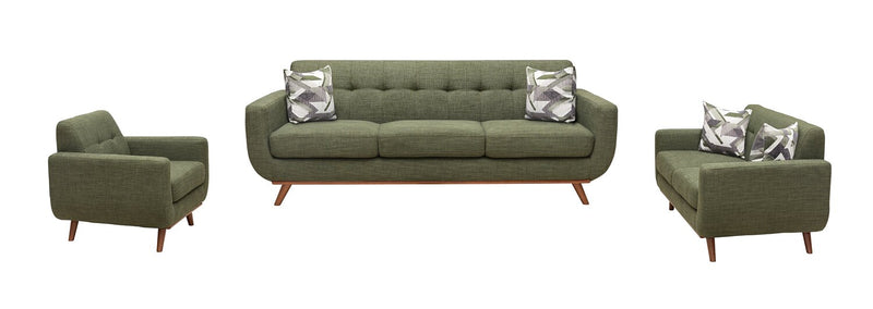 Freeman Linen-Look Fabric Chair - Avocado