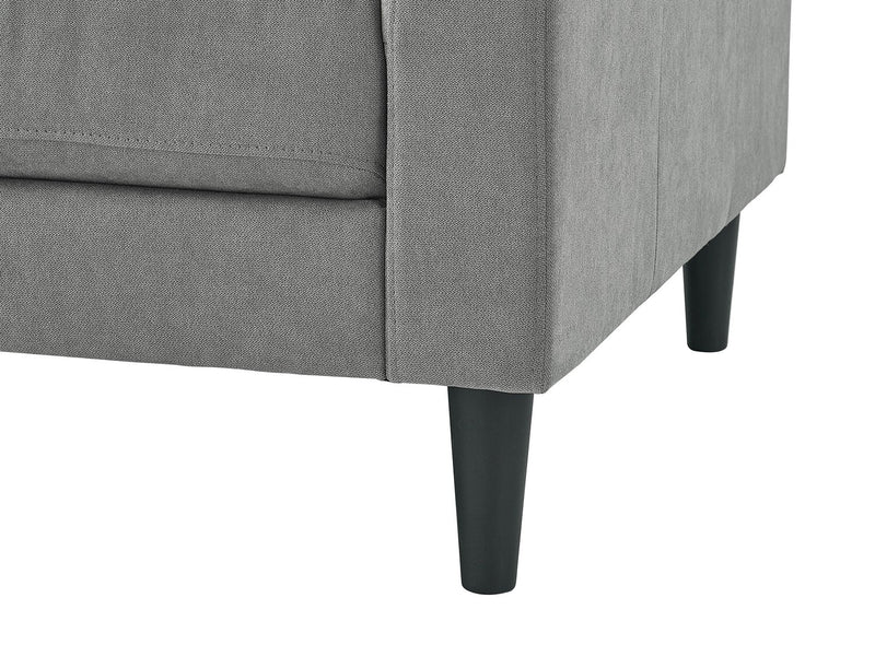 Metro 57\" Fabric Loveseat with Tufted Seat Cushions and Reversible Back Cushions - Grey