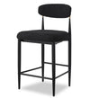 Capri Boucle Fabric Counter Dining Stool - Black