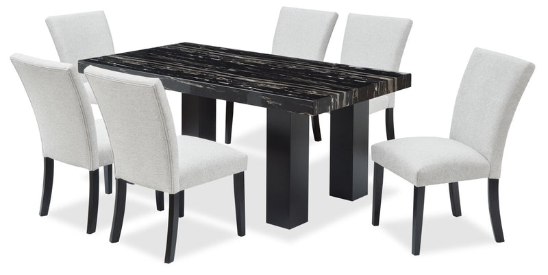Burk 7-Piece Dining Set – White 