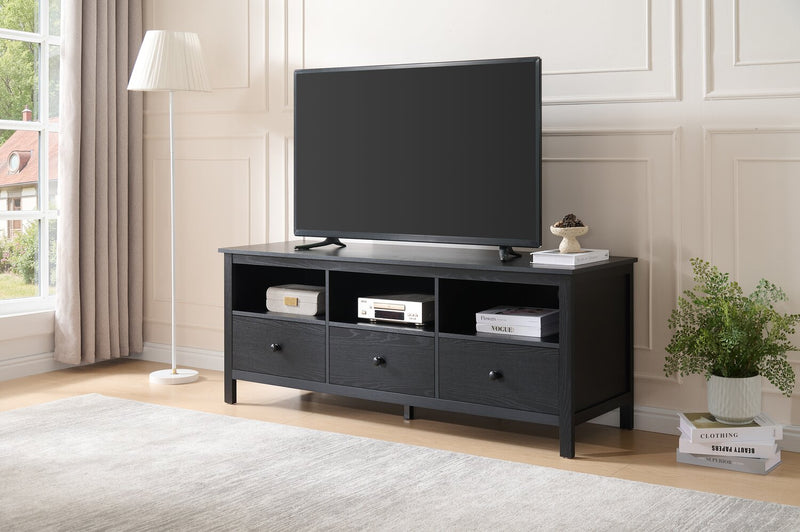 Renner 58\" Modern TV Stand with Storage for TVs up to 58\"- Matte Black