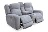 Atlantis 72\" Dove Grey Fabric Power Reclining Loveseat with Dual Cupholders, Storage Console and USB Port 