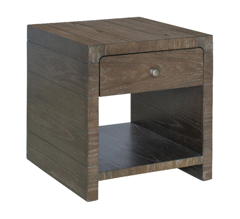 Avalon 22” Modern Solid Wood End Table with Storage - Brown