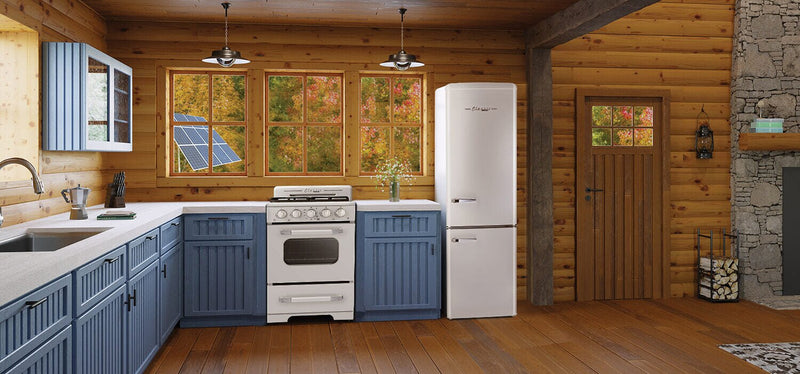 Unique Classic Retro 24\" 18.5 Cu. Ft. Offgrid Range [CB1.1]- White - UGP-24CR OF1 W