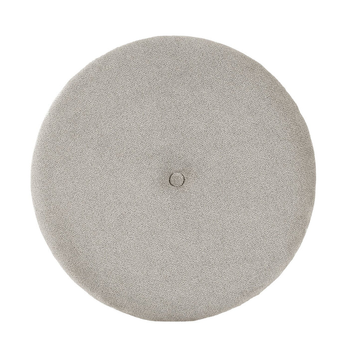 Winnipeg Round Fabric Storage Ottoman - Grey