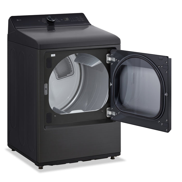 LG 7.3 Cu. Ft. Electric Dryer with AI Sensing and ThinQ® - Platinum Black - DLE8200L