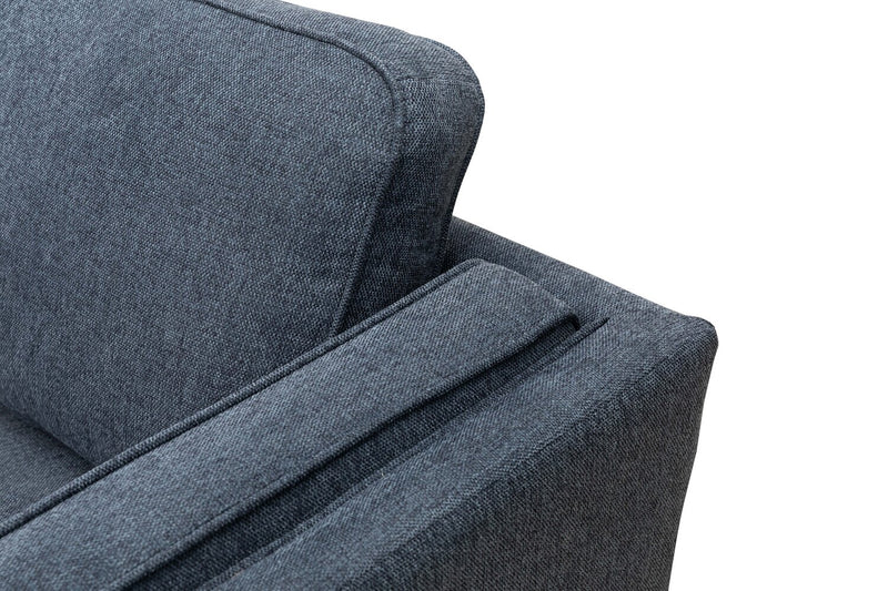 Kassia 2-Piece Linen-Look Sectional - Blue