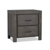 Koda Bedside 2-Drawer Nightstand, 23.7\"W x 23.7\"H, Acacia Wood - Grey 