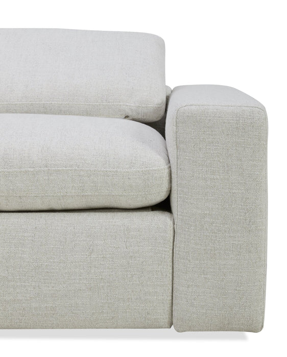 Sky Modular 6-Piece Fabric Power Reclining Sectional with Console and Feather Down Cushions - Nathan Wheat