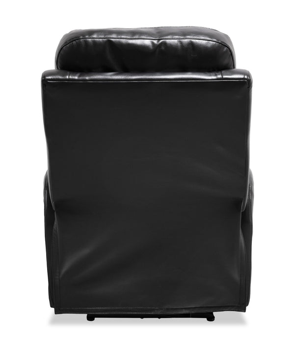 Elli 32\" Faux Leather Swivel Glider Power Reclining Chair – Black
