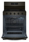 Whirlpool 5.0 Cu. Ft. Gas Range with Air Cooking – Black on Stainless - WFGS5730SV