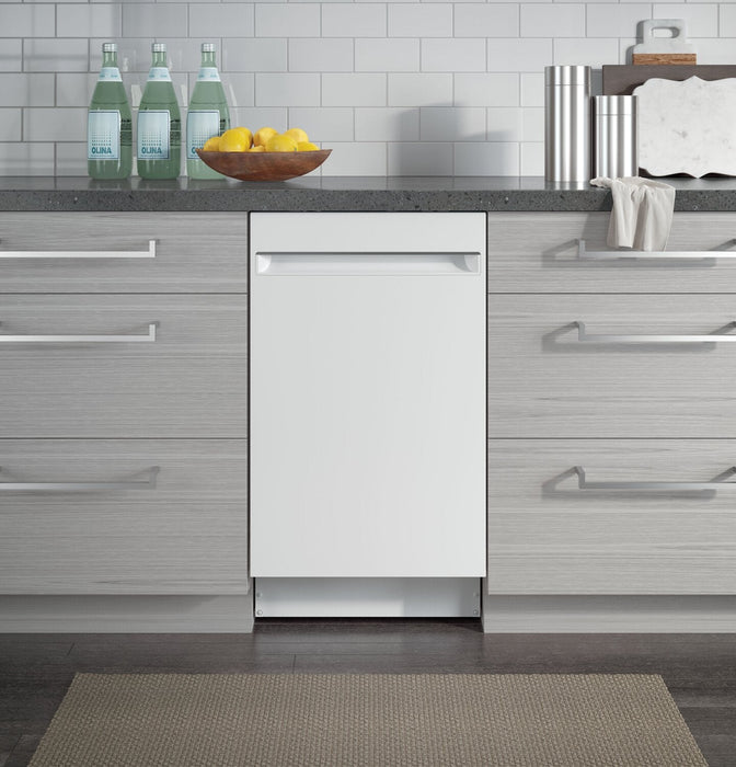 Profile 18\" 47 dBA Built-In Top-Control Dishwasher with Calrod Heater - White - PDT145SGLWW 