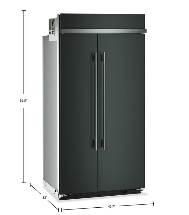 Kitchenaid 42\" 25.5 Cu. Ft. Built-In Side-by-Side Refrigerator with Platinum Interior – Juniper - KBSN742SJP  