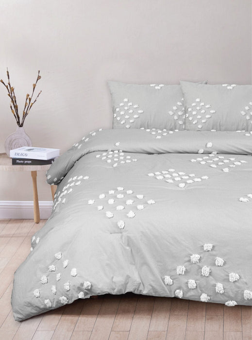 Lake 3-Piece Queen Comforter Set - Grey 